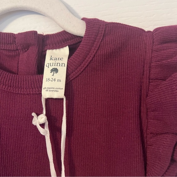 NWT Kate Quinn deep violet triple ruffle bodysuit size 18-24 months - Picture 2 of 11